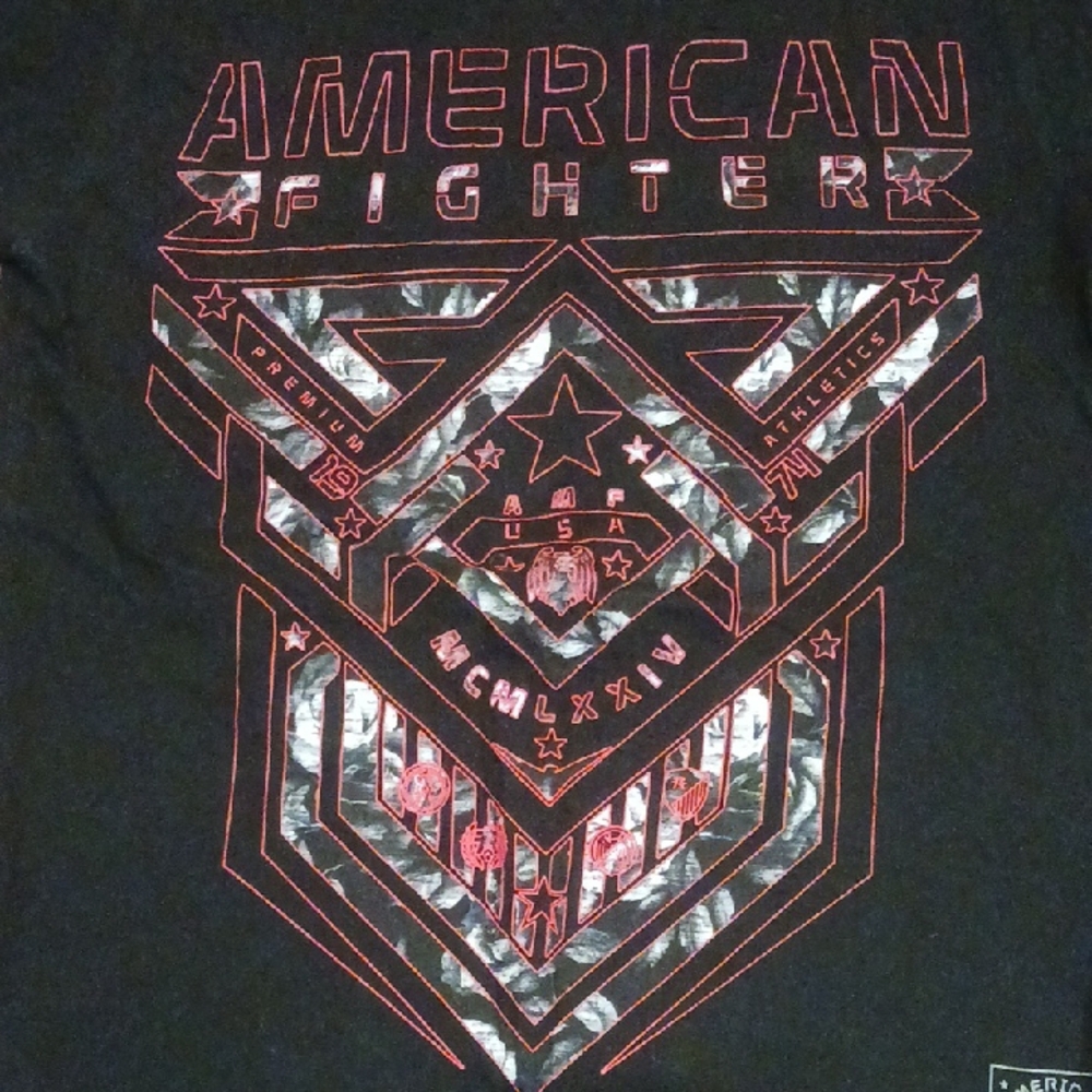 American Fighter Black and Red Graphic Tee - Picture 2 of 6